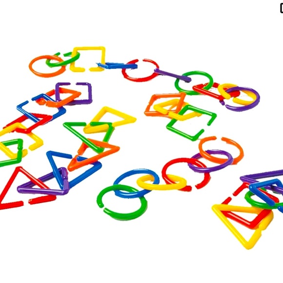 Geometric Connecting Links Kids Math Skill Manipulative Home or School - Picture 3 of 3